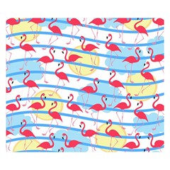 Flamingo Pattern Double Sided Flano Blanket (small)  by Valentinaart