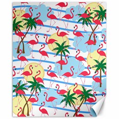 Flamingo Pattern Canvas 16  X 20   by Valentinaart