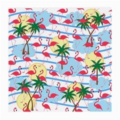 Flamingo Pattern Medium Glasses Cloth (2-side) by Valentinaart