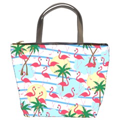 Flamingo Pattern Bucket Bags by Valentinaart