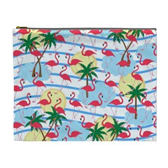 Flamingo Pattern Cosmetic Bag (xl) by Valentinaart