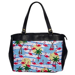 Flamingo Pattern Office Handbags by Valentinaart