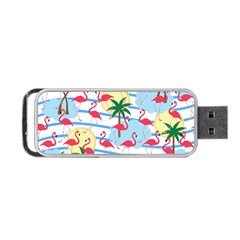 Flamingo Pattern Portable Usb Flash (one Side) by Valentinaart