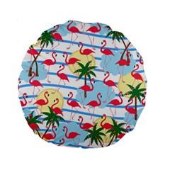 Flamingo Pattern Standard 15  Premium Round Cushions by Valentinaart