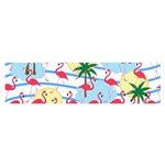 Flamingo pattern Satin Scarf (Oblong) Front