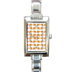 Indian Elephant  Rectangle Italian Charm Watch by Valentinaart