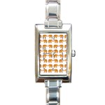 Indian elephant  Rectangle Italian Charm Watch Front