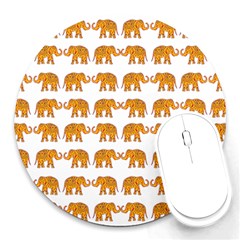 Indian Elephant  Round Mousepads by Valentinaart