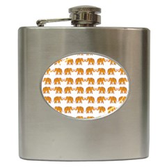 Indian Elephant  Hip Flask (6 Oz) by Valentinaart