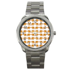 Indian Elephant  Sport Metal Watch by Valentinaart