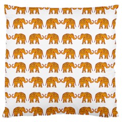 Indian Elephant  Large Cushion Case (one Side) by Valentinaart