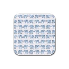 Indian Elephant  Rubber Coaster (square)  by Valentinaart