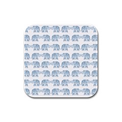 Indian Elephant  Rubber Square Coaster (4 Pack)  by Valentinaart