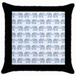 Indian elephant  Throw Pillow Case (Black) Front