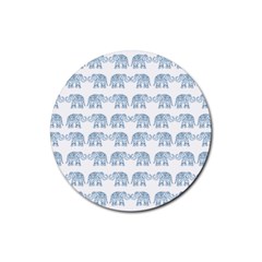 Indian Elephant  Rubber Coaster (round)  by Valentinaart