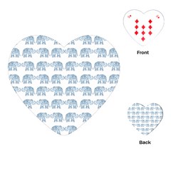 Indian Elephant  Playing Cards (heart)  by Valentinaart