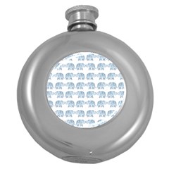 Indian Elephant  Round Hip Flask (5 Oz) by Valentinaart