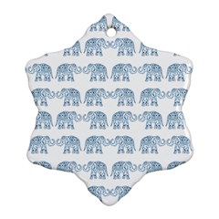 Indian Elephant  Snowflake Ornament (two Sides)