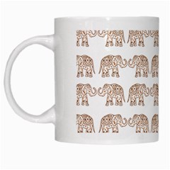 Indian Elephant White Mugs by Valentinaart