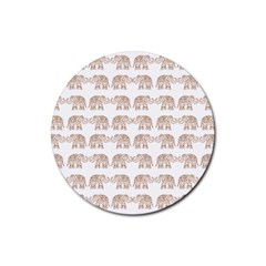 Indian Elephant Rubber Round Coaster (4 Pack)  by Valentinaart