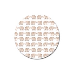 Indian Elephant Magnet 3  (round) by Valentinaart