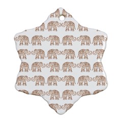 Indian Elephant Snowflake Ornament (two Sides)