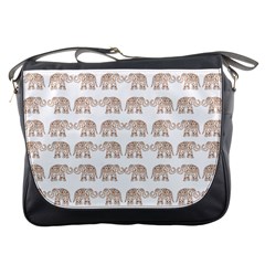 Indian Elephant Messenger Bags by Valentinaart