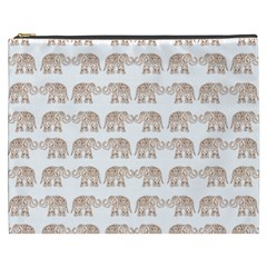 Indian Elephant Cosmetic Bag (xxxl)  by Valentinaart