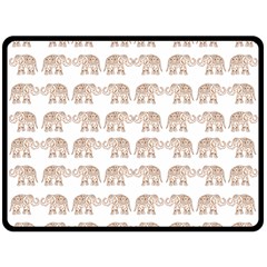 Indian Elephant Double Sided Fleece Blanket (large)  by Valentinaart