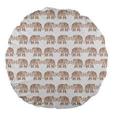 Indian Elephant Large 18  Premium Flano Round Cushions by Valentinaart