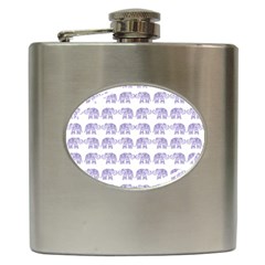 Indian Elephant Pattern Hip Flask (6 Oz) by Valentinaart