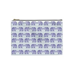 Indian Elephant Pattern Cosmetic Bag (medium)  by Valentinaart