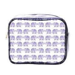 Indian Elephant Pattern Mini Toiletries Bags by Valentinaart