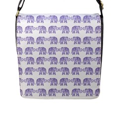 Indian Elephant Pattern Flap Messenger Bag (l)  by Valentinaart