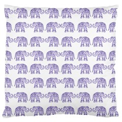 Indian Elephant Pattern Large Flano Cushion Case (one Side) by Valentinaart