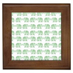 Indian Elephant Pattern Framed Tiles by Valentinaart