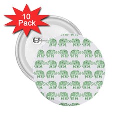 Indian Elephant Pattern 2 25  Buttons (10 Pack)  by Valentinaart