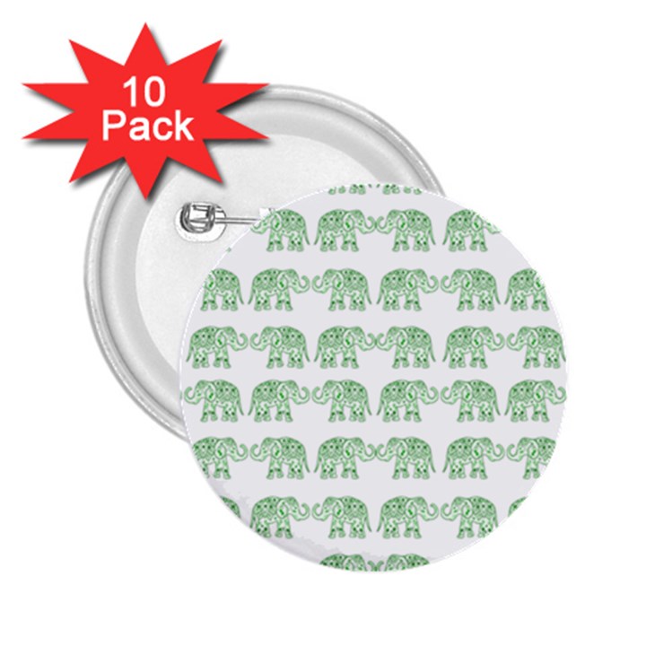 Indian elephant pattern 2.25  Buttons (10 pack) 