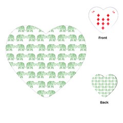 Indian Elephant Pattern Playing Cards (heart)  by Valentinaart