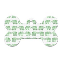 Indian Elephant Pattern Dog Tag Bone (one Side) by Valentinaart