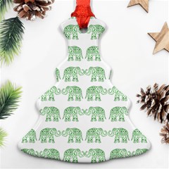 Indian Elephant Pattern Ornament (christmas Tree)  by Valentinaart