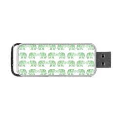 Indian Elephant Pattern Portable Usb Flash (two Sides) by Valentinaart