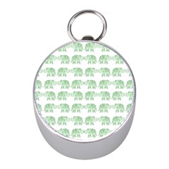 Indian Elephant Pattern Mini Silver Compasses by Valentinaart