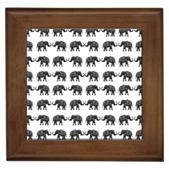 Indian Elephant Pattern Framed Tiles by Valentinaart