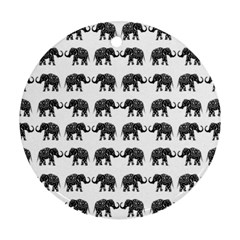 Indian Elephant Pattern Ornament (round) by Valentinaart