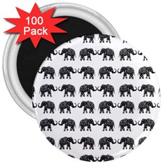 Indian Elephant Pattern 3  Magnets (100 Pack) by Valentinaart