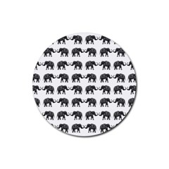 Indian Elephant Pattern Rubber Round Coaster (4 Pack)  by Valentinaart