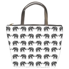 Indian Elephant Pattern Bucket Bags by Valentinaart