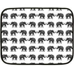 Indian Elephant Pattern Double Sided Fleece Blanket (mini)  by Valentinaart