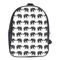 Indian Elephant Pattern School Bags(large)  by Valentinaart